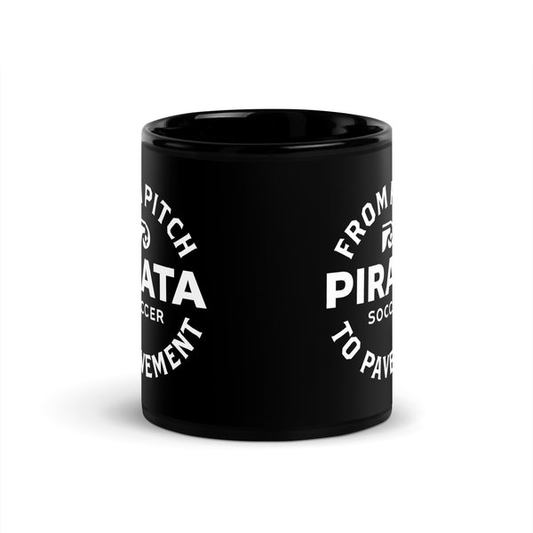 From Pitch to Pavement Black Glossy Mug